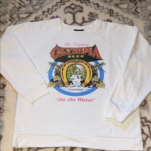 Original Retro Brand White Olympia Beer Sweatshirt